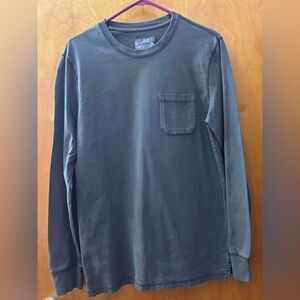 Men's Vintage Long Sleeve Pocket T-Shirt - Goodfellow & Co™ Gray Size Small